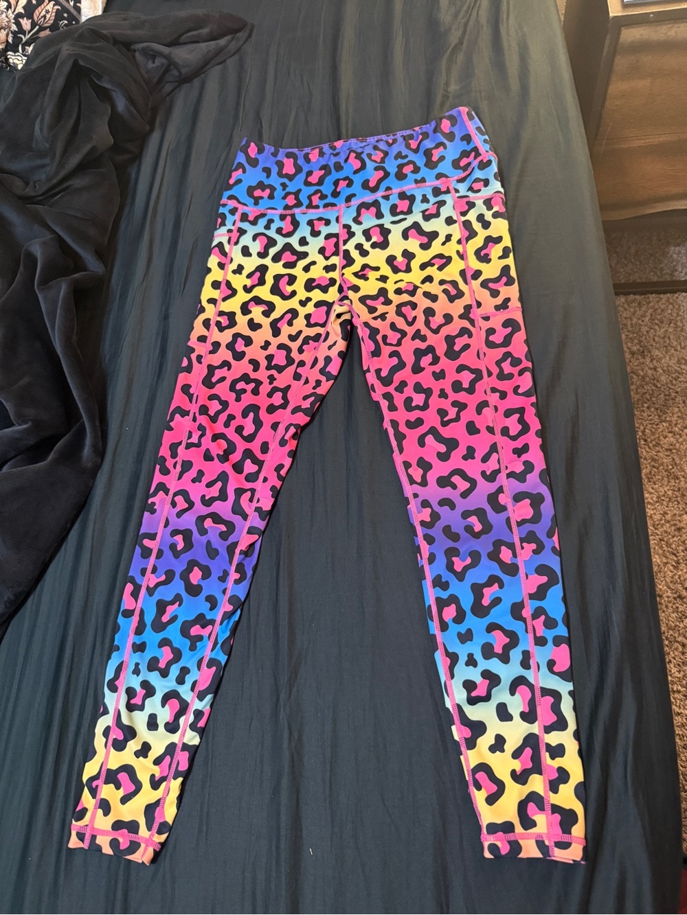 Women’s Rainbow Leopard Print Leggings - Lisa Frank Style!